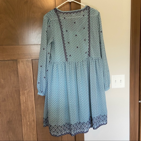 NWT Time & True Flowy Chiffon Boho Embroidered Peasant Dress Size M Cottagecore - Picture 9 of 11
